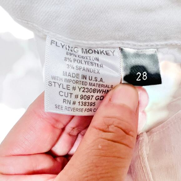 White Denim Jean Lot 5 Women 28 Goldschmied 7 Mankind Flying Monkey Mashburn - Picture 12 of 16